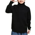 thumbnail image 2 of Girls Boys Warm Long Sleeve Tops 2026 Fashion Long Sleeve Kids Tops (Spring Tops) Ndbuld Black 90cm/35in(3-14Y), 2 of 3