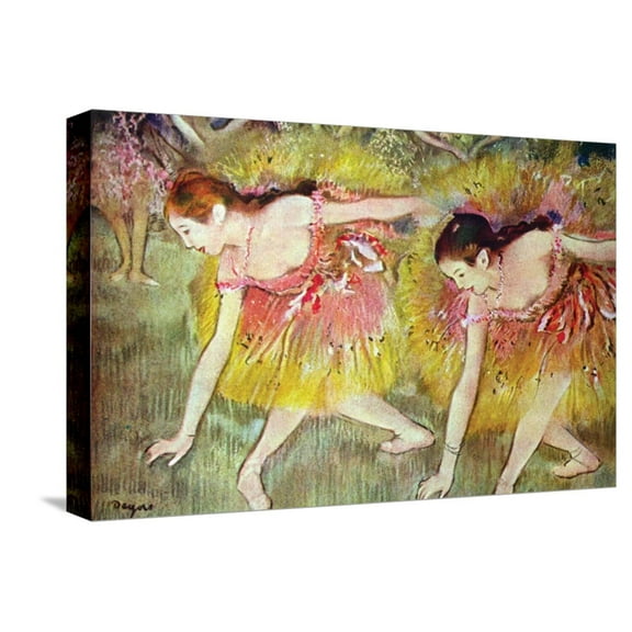 Art.com Ballet Dancers Stretched Canvas Print Wall Art by Edgar Degas, 18" x 12"