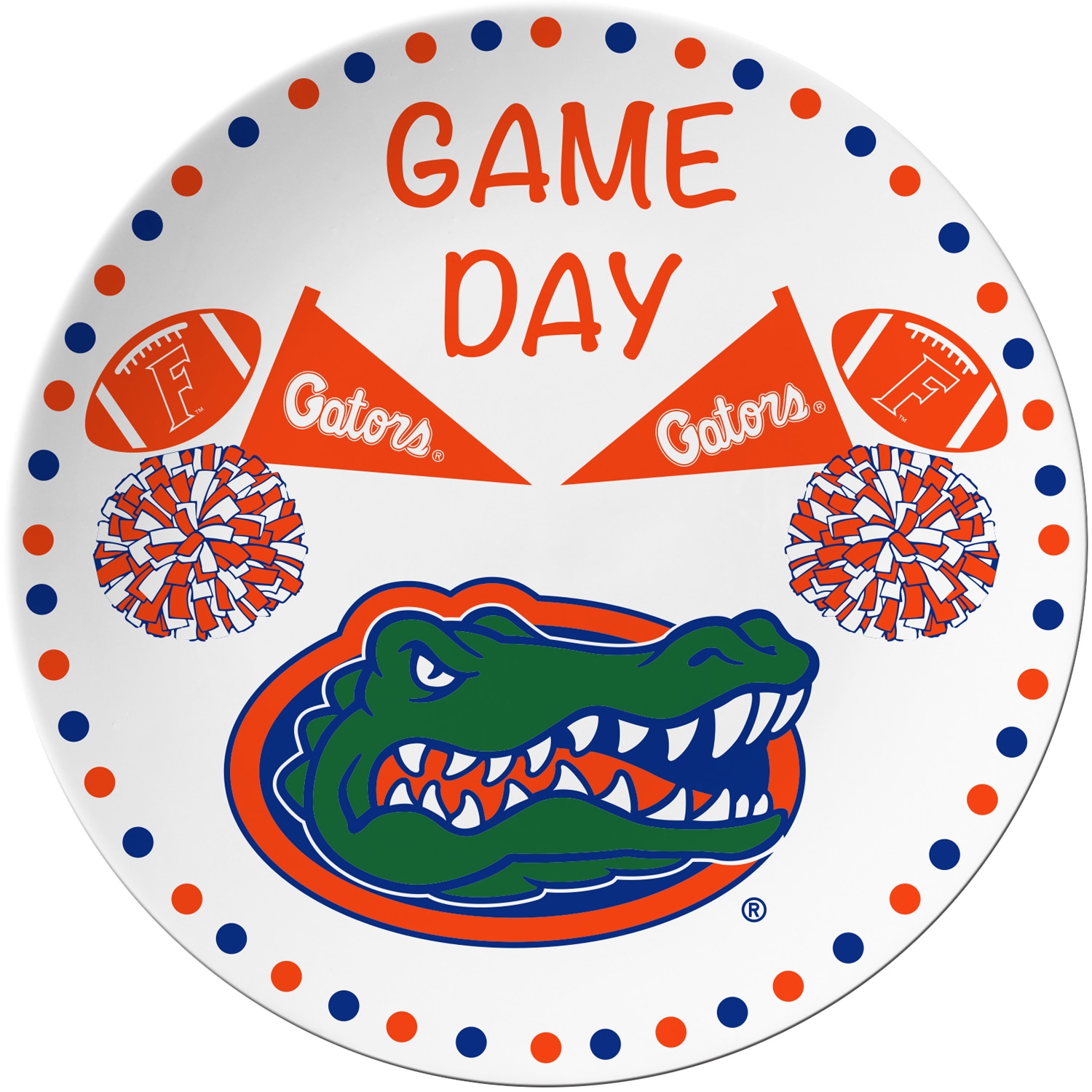 The Memory Company Florida Gators Game Day Plate The Memory Company Florida Gators Game Day Plate