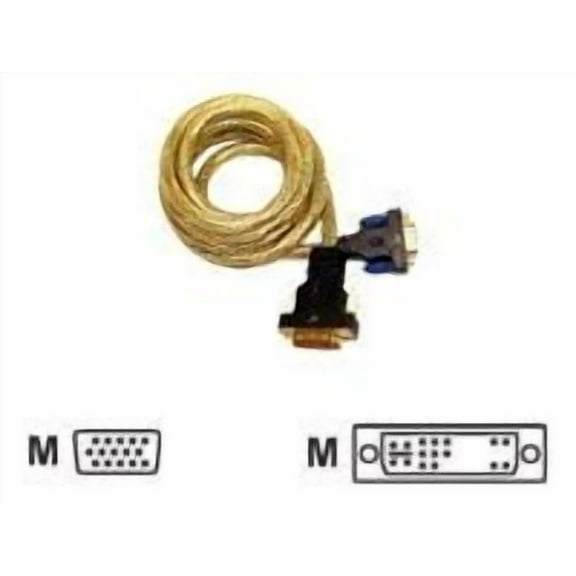 10ft GoldX PlusSeries GXDV-AV-10 DVI-A (M) to VGA (M) Video Cable with 24K Gold-Plated Connectors