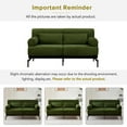 thumbnail image 5 of 59" Loveseat Sofa with USB Ports,Modern Sofa Couch 2-Seater Sofa with 2 Pillows,Cylindrical Armrests for Living Room Bedroom Apartment,Green, 5 of 7