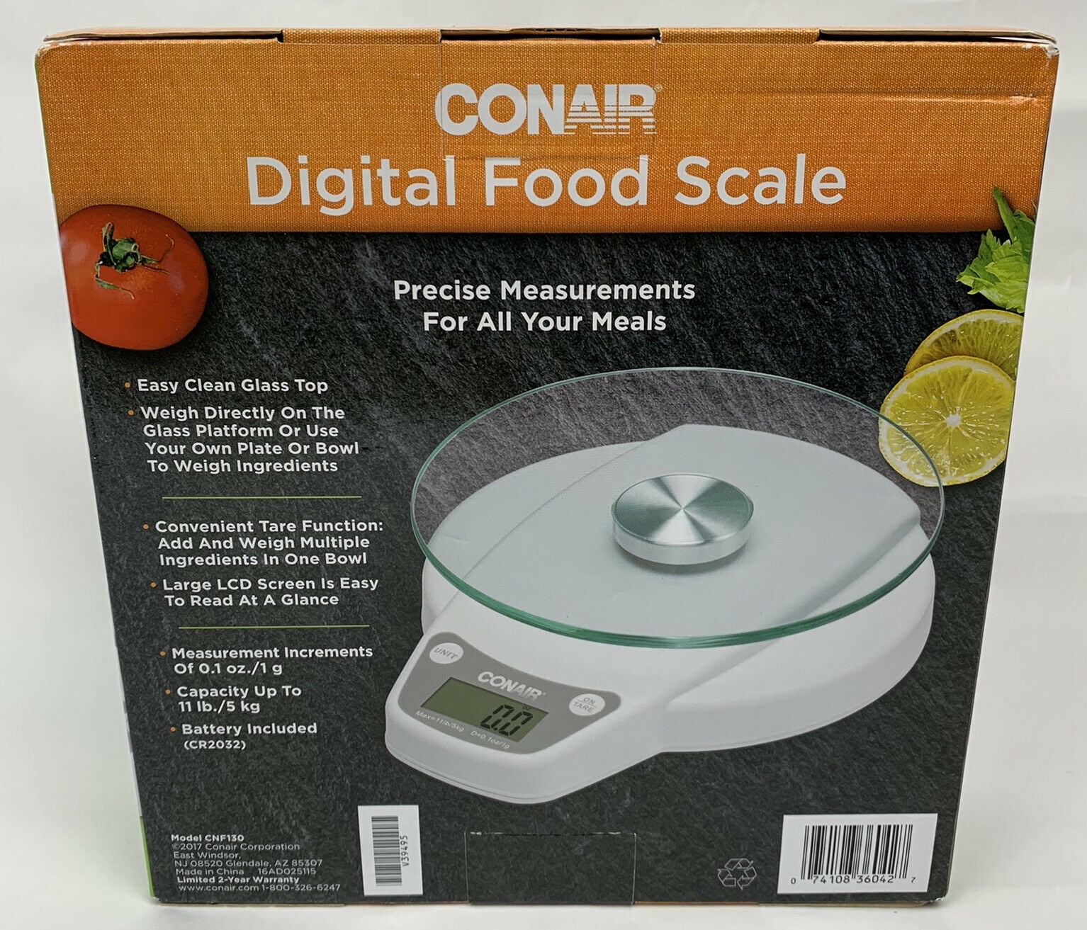 Conair Digital Food Scale, 11lb Capacity 1Ct