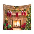 thumbnail image 2 of Fondo de chimenea de Navidad, tela de fondo de Navidad, accesorios de estudio fotográfico, tapiz de Navidad portátil para decoración del hogar y , 200cmx150cm CUTICAT Tapiz colgante, 2 of 8