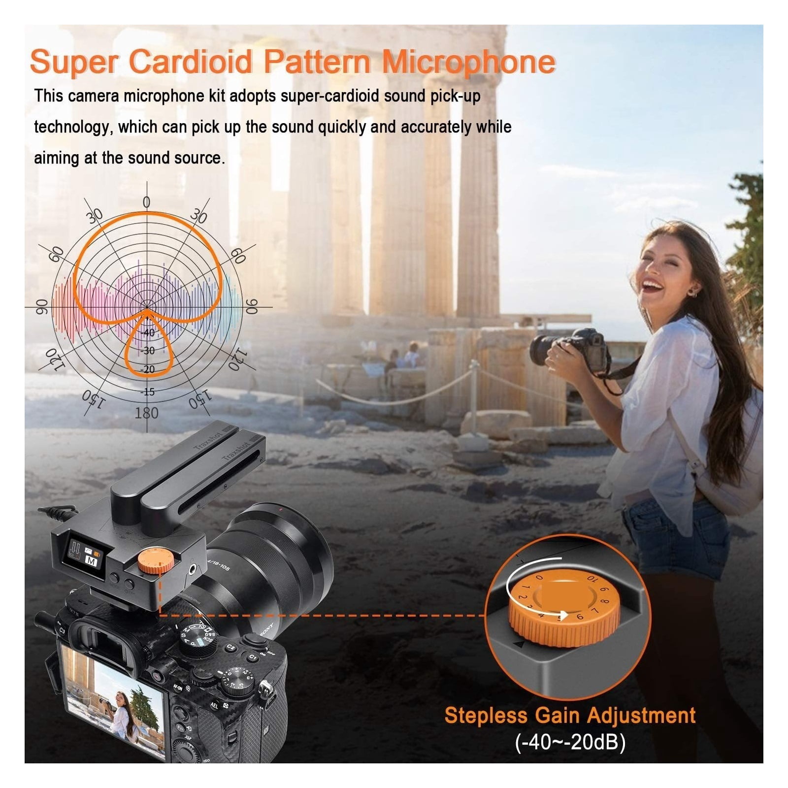 Condenser Microphone Transformable Microphone Super Cardioid Shotgun Mic Multi-funtional Mic