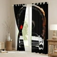 thumbnail image 3 of Feelyou 3D Sport Car Curtains Pack of 2 (42x84 Each) for Boy, Modern Speed Sports Player Curtains Blackout, Black White Automobile Bedroom Curtains, Blackout Curtains Home Decor, 3 of 6