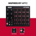 thumbnail image 4 of Akai Professional MPD218 - Controlador de pads MIDI USB con 16 pads MPC y 6 knobs asignables para DAW, botones Note Repeat y Full Level, y software de producci&oacute;n, 4 of 6