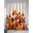 thumbnail image 5 of Fsddascl Autumn Hill Fall Shower Curtain Set - Standard 72" x 72" Washable Bathtub Curtain with 12 Hooks, Thanksgiving Orange Trees Retro Country House Waterproof Fabric Shower Curtains for Bathroom, 5 of 6