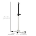 thumbnail image 2 of CoSoTower Adjustable Barbell Rack Stable Power Squat Stand Portable 2 Bars Barbell Holder Weight Rack, Black and White, 2 of 7