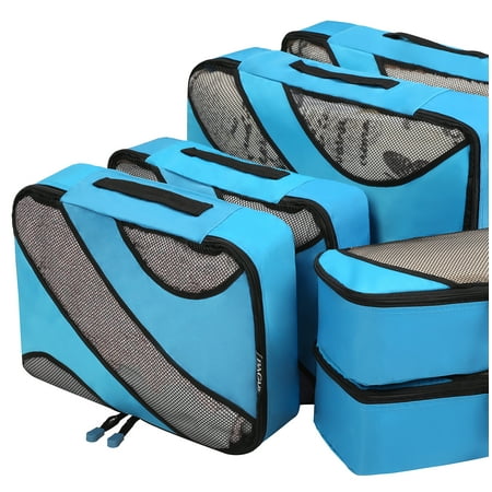 6 Set Packing Cubes,3 Various Sizes Travel Luggage Packing (Best Way To Pack Luggage)