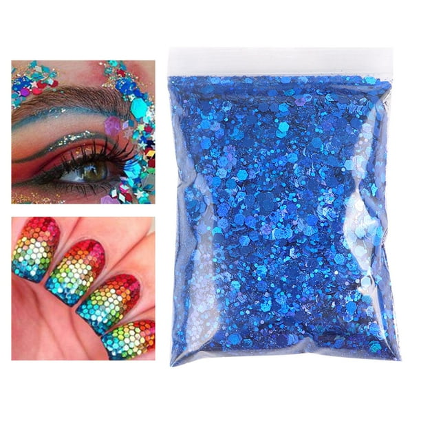 Bolsa de 50g de lentejuelas Salvador Iridiscentes mixtas para uñas Azul oscuro