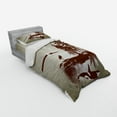 thumbnail image 2 of Ambesonne Nautical Bedding Set 3 Pcs, Grunge Whale Maritime, Twin XL, Green Brown Sage Green, 2 of 2