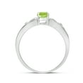 thumbnail image 5 of 14k White Gold Oval Peridot And Diamond Ring, 5 of 6
