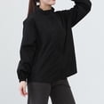 thumbnail image 5 of successthop Lightweight Jackets for Women Long Sleeve Jacket Zip Up Coat Plus Size No Hood Outwear with Pockets Black XL, 5 of 6