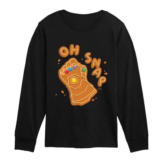 Avengers - Oh Snap Cookie - Youth Boys Long Sleeve Graphic T-Shirt