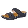 thumbnail image 7 of Orthopedic Sandals for Women Arch Support Slip on Slides Breathable Hollow out Slippers Comfortable Infoor Outdoor Walking Shoes Black Size 6.5, 7 of 7