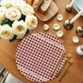thumbnail image 2 of Country Star Plaid Round 15 Inch Placemats Set of 4, Retro Red American Farm Barn Berry HeatResistant Non Slip Place Mats for Dining Table, Wipeable Braided Kitchen Table Mats for Housewarming, 2 of 9