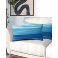 thumbnail image 2 of Blue Ombre Coastal Pillow Covers King Size, Summer Gradient Ocean Wave Soft Bed Throw Pillowcases Breathable Cooling Long Lumbar Body Pillow Sham Cover for Bed Sofa 20''x40'', 2 of 7