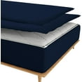 thumbnail image 2 of DNG Creations Zipper Fitted Sheet ( Includes - 1 Elastic Fitted Sheet & 2 Base Sheet has Zipper ) 100% Egyptian Cotton 8 Inch Deep Pocket (Solid Navy Blue - Twin XL ), 2 of 8