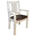 thumbnail image 3 of Homestead Collection Captain's Chair, Clear Lacquer Finish w/ Upholstered Seat, Saddle Pattern, 3 of 4