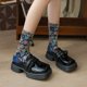 thumbnail image 5 of Calcetines para mujer, estilo étnico, bordados, informales, de poliéster, 5 of 5