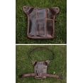 thumbnail image 6 of Le'aokuu Mens Genuine Leather Messenger Riding Hip Bum Waist Pack Drop Leg Bag Coffee, 6 of 7