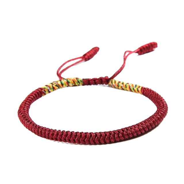 yingyy Bracelets Thread Tibetan Buddhist Woven Love Lucky Knot Bracelet String Hand Rope Bangles Jewelry Blessing Gifts Multicolored 1Set