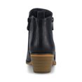 thumbnail image 4 of Journee Womens Rebel Outside Zip Stacked Heel Booties, 4 of 10