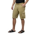 thumbnail image 3 of RAW X Mens Belted 12.5" Inseam Knee Length Cargo Shorts, New Khaki, 36, 3 of 7