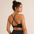 thumbnail image 5 of Carlikeit Women's Twist Cross Back Sports Bra V Neck Workout Yoga Top with Adjustable Straps Removable Pads, 5 of 8