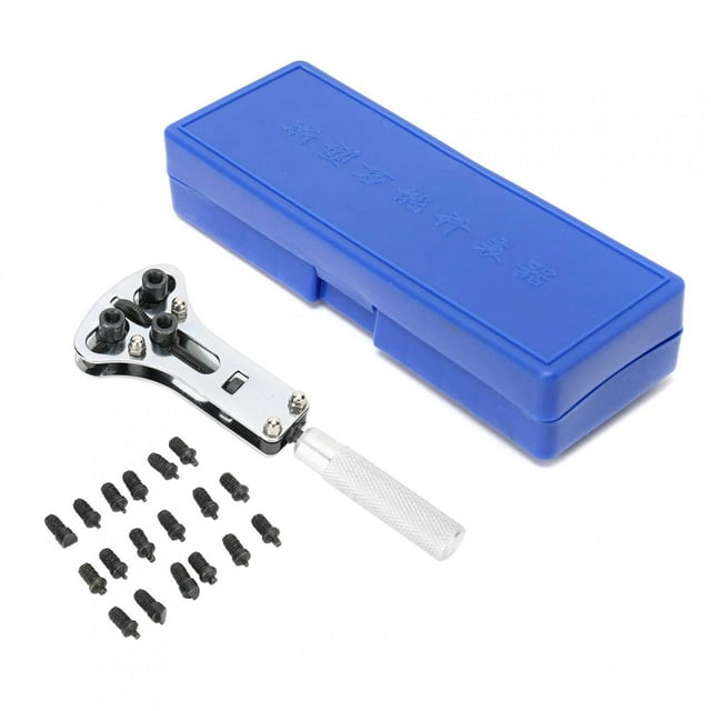 Hilitand Watch Repair Tool,Adjustable Watch Screw Back Case Wrench Opener Remover Repair Tool with Replaceable Parts,Adjustable Watch Back Case Wrench