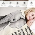 thumbnail image 3 of Jiayy Mother's Day Soft Throw Blankets for Couch/Bed, Elephant Sunflower Flannel Blanket Cover for Picnic Camping Travel, Lightweight &amp; Cozy  Bed Throws, for All Seasons,, 3 of 6