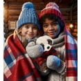 thumbnail image 6 of DolliBu Super Soft Squat Panda Stuffed Animal with Plaid Red Hoodie Sweater - Cute Panda Plush Lumberjack Stuffed Toy with Plaid Jacket Dress Up for Christmas, Holiday, Winter - 7 Inches, 6 of 7