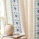 thumbnail image 1 of Cortinas Jinchan, mezcla de lino floral vintage, color azul, 229 x 137 cm, 1 of 9