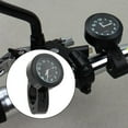 thumbnail image 3 of 1pc Motorcycle Waterproof Handlebar Glow Mount Clock Watch, Universal Black, 3 of 10