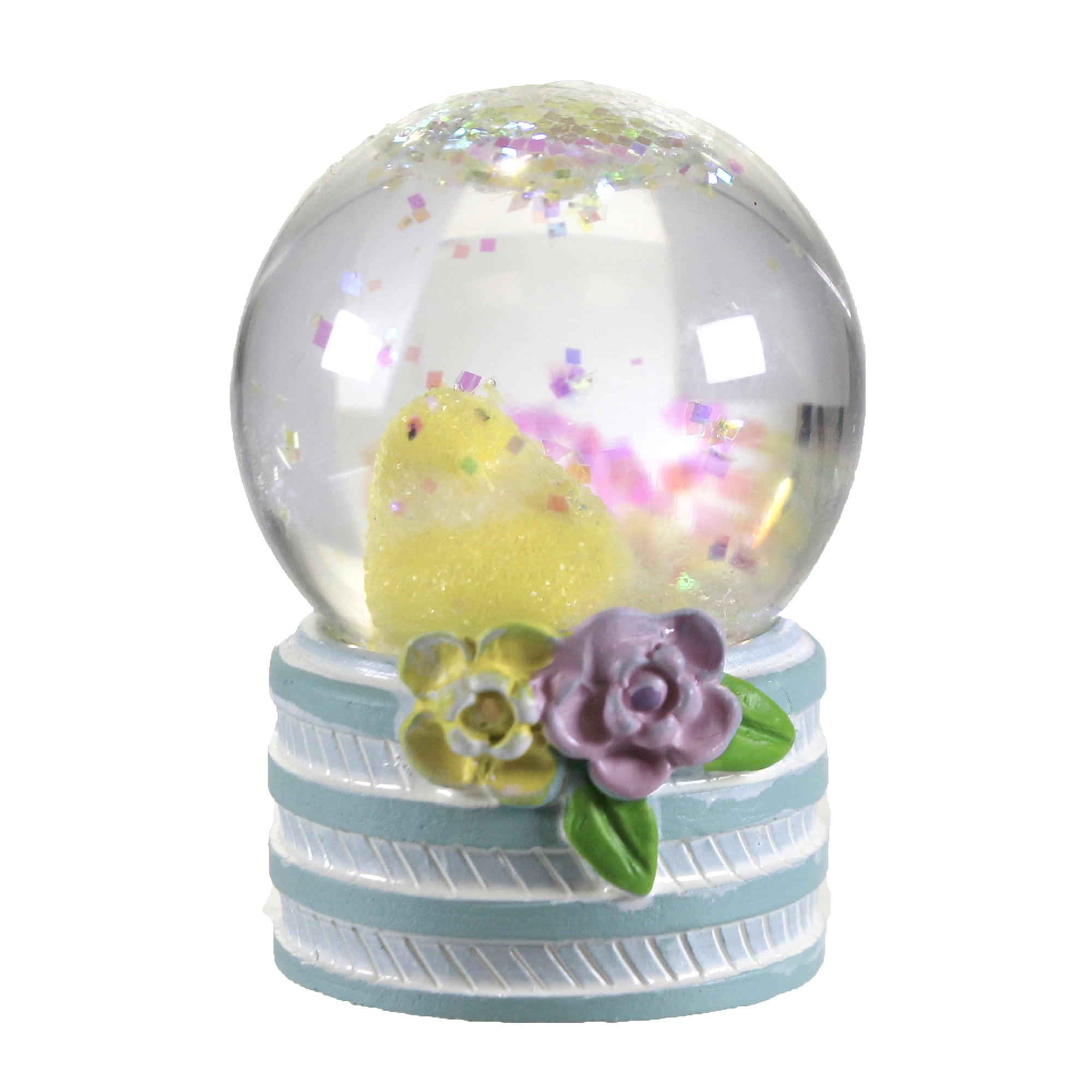Waterball Gigt Decor Decorate Gg0049 Blue Snow Globes Plastic 2.0 Easter Small Peeps Chick Water Globe