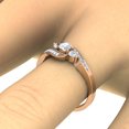 thumbnail image 2 of Dazzlingrock Collection 0.50 Carat (ctw) 14K Round Diamond Ladies 3 Stone Engagement Ring 1/2 CT, Rose Gold, Size 7, 2 of 6