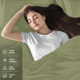 thumbnail image 3 of Couture Charm Hotel Luxury 600-TC Combed Cotton Twin-XL Size 4-Pcs Sheet Set Fits Upto 23-26" Deep Pocket (Solid, Moss), 3 of 3