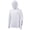 White/Grey Logo, variant on BASSDASH UPF 50  Men’s UV Sun Protection Long Sleeve Performance Fishing Hoodie Hooded Shirts