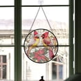 thumbnail image 3 of Family Christmas Gift - Cardinal Bird Christmas Stained Glass Hanging Ornament - Evergreen Holiday Tree Decoration, Gift for Family & Friends, 3 of 3