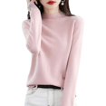 thumbnail image 1 of CashmereSweaterForWomen100%CashmereLightweightLongSleeveCrewNeckKnittedSweater, 1 of 4