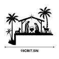 thumbnail image 3 of Fiudx Adorno para Puerta de Nacimiento, Hermosa Decoración de Metal para El Pesebre, Diseño Intrincado de Escena Navideña, Adorno Navideño Reversible, Uso En Interiores y Exteriores, Un Regalo Ideal,, 3 of 5