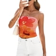 thumbnail image 1 of Top Bandeau PRETTYGARDEN Sin Tirantes Floral Y2K para Mujer Naranja, 1 of 8