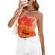 thumbnail image 1 of Top Bandeau PRETTYGARDEN Sin Tirantes Floral Y2K para Mujer Naranja, 1 of 8