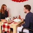 thumbnail image 5 of Red Plaid Table Runner,Valentine's Day Table Runner,Happy Valentine's Day Decor Kitchen Dining Table Settings 13x72 Inch, 5 of 6