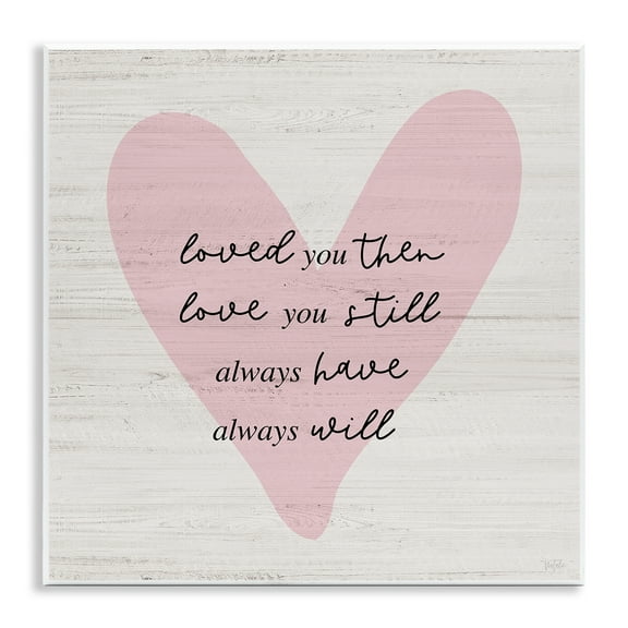 Stupell Industries Love You Still Heart Text & Numbers Painting Unframed Art Print Wall Art, 12 x 12