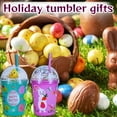 thumbnail image 4 of (4) Easter Dome Tumblers with Lid and Straw, 6.5 in. Easter-Themed Reusable Plastic Cups Spring Drinkware Bag Basket Fillers Party Gift Favors Decor Supplies, 4 of 7