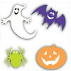 30 Piece Assortment Halloween Ghosts Bats Spider Pumpkins Cutout Decorations