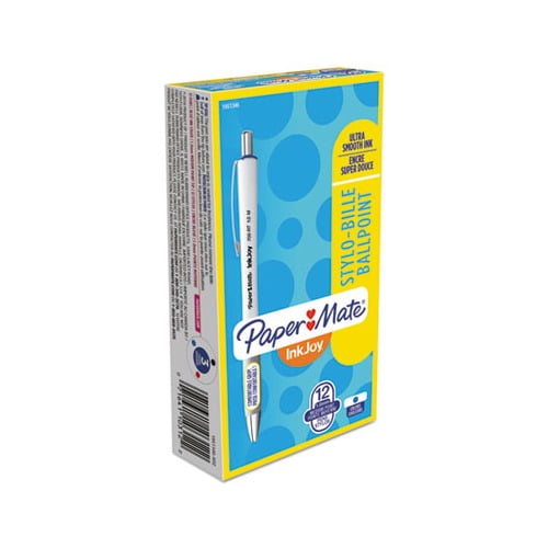 InkJoy 700 RT Retractable Ballpoint Pen 1mm, Blue Ink, White/Blue Barrel, Dozen