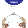 thumbnail image 5 of Royale Linens 40 Pack Grey Plastic Hangers for Clothes - Heavy Duty Clothes Hanger for Everyday Use - Lightweight & Space Saving Notched Plastic Hangers, 5 of 9