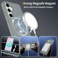 thumbnail image 4 of Magnetic for Samsung Galaxy S25 Case, Shock-Absorbent Anti-Fingerprint Matte Protective Back Cover with Ring Kickstand, Anti-Scratch PC+TPU Non-Slip Slim Wireless Charging Case, Gray, 4 of 6